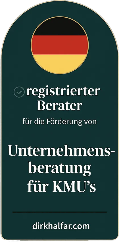 registrierter Berater für KMU Förderungen